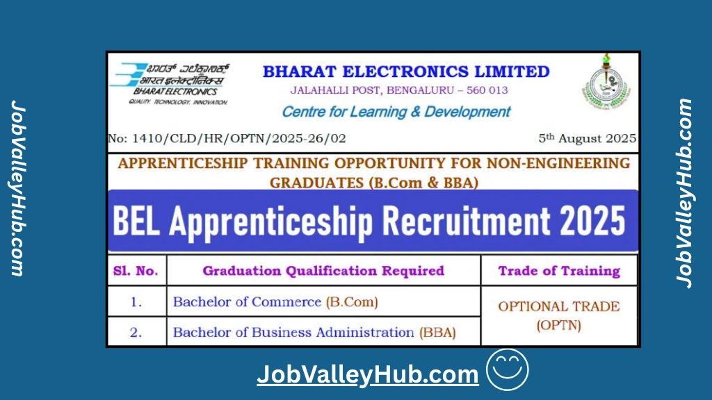 BEL Apprenticeship Recruitment 2025